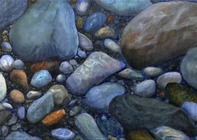 Beach Rocks: British Columbia Collection. Acrylic, 60" x 30", $2,000 Available: Contact the artist